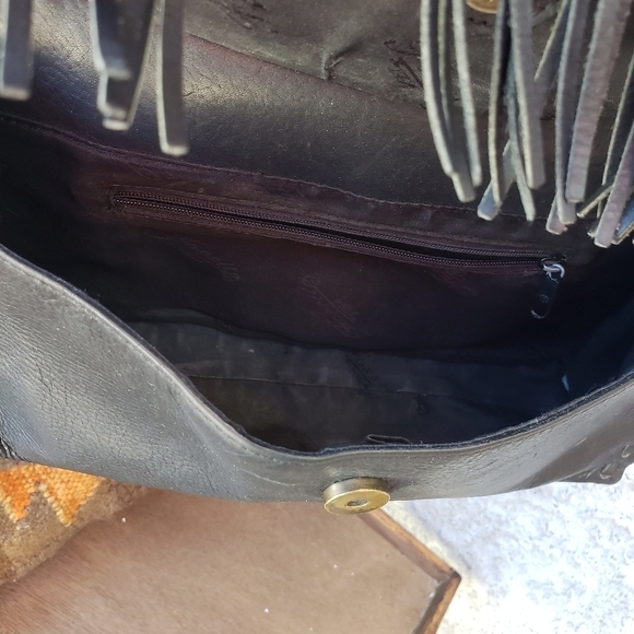 🤩RARE Fossil Leather Fringe Hobo Shoulder Bag‎ - Picture 8 of 12